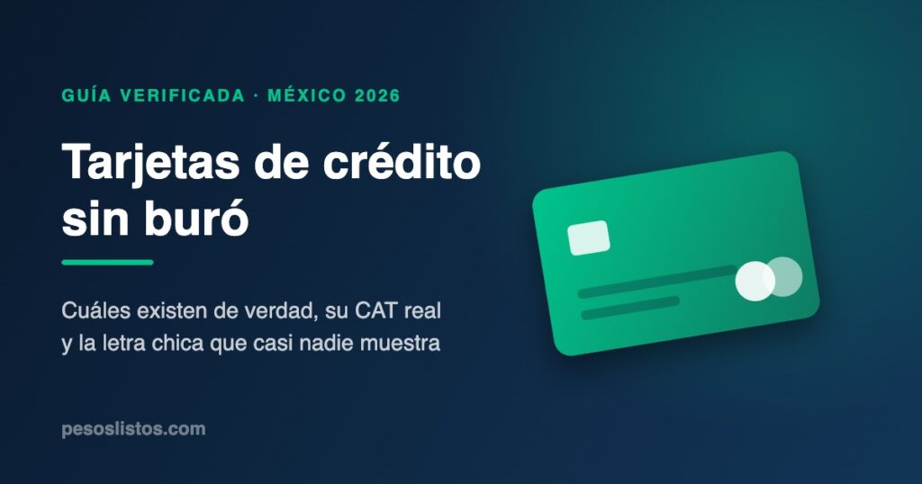 Tarjetas de crédito sin buró en México 2026: comparativa con CAT real verificado